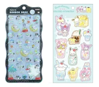 【セット商品】ボンボンドロップシール churukira スヌーピー 変装 + サンリオシェイカーステッカーズ きらめきドリンク