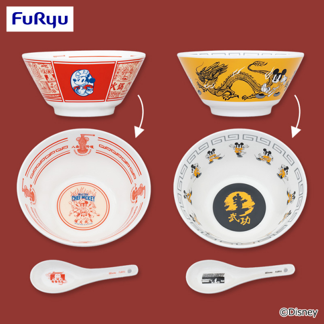 ミッキーマウス レンゲ付きラーメンどんぶり
