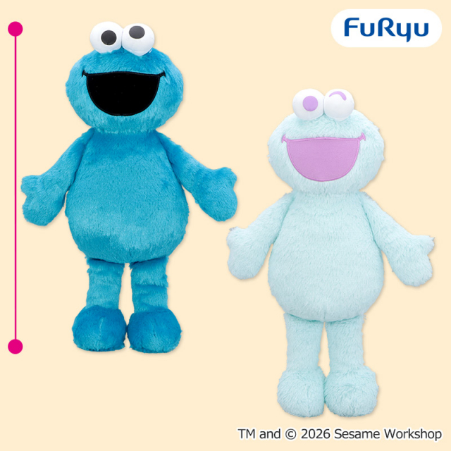 セサミストリート カラフルクッキーモンスターBIGぬいぐるみ