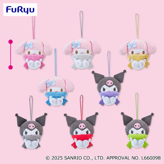 マイメロディ・クロミ 大きなマフラーマスコット