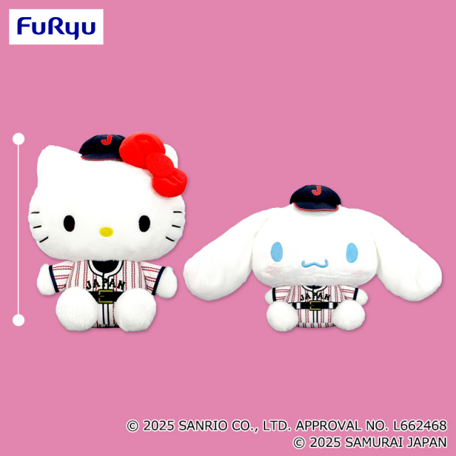 侍ジャパン×サンリオキャラクターズ 野球日本代表「侍ジャパン」BIGぬいぐるみvol.1