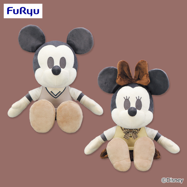 ミッキー＆ミニー デココレ 制服ベストBIGぬいぐるみ