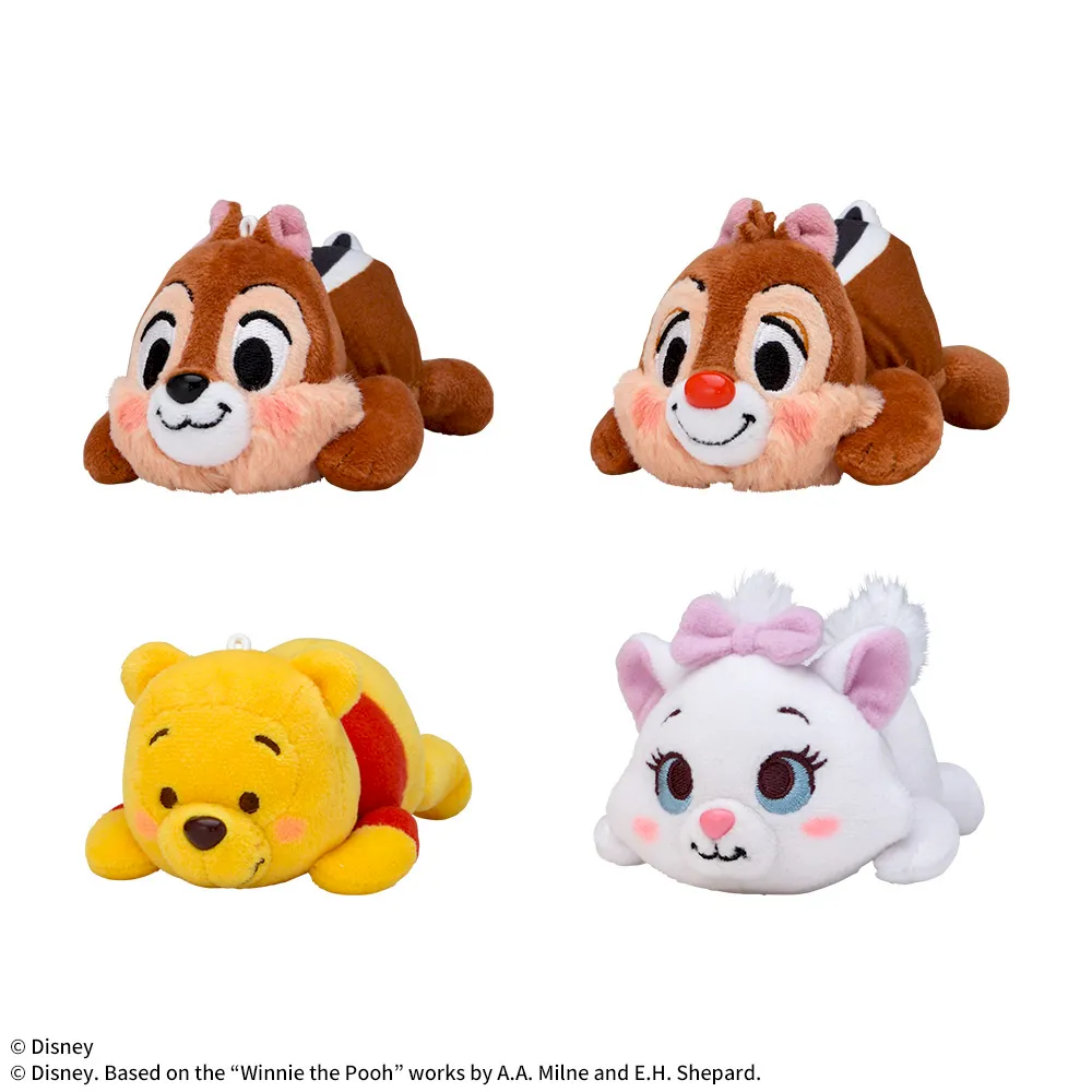 ディズニーキャラクター寝そべり赤いほっぺマスコット