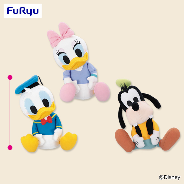 ミッキー＆フレンズ こてっとぺったん BIGぬいぐるみ ～ドナルドダック・デイジーダック・グーフィー～