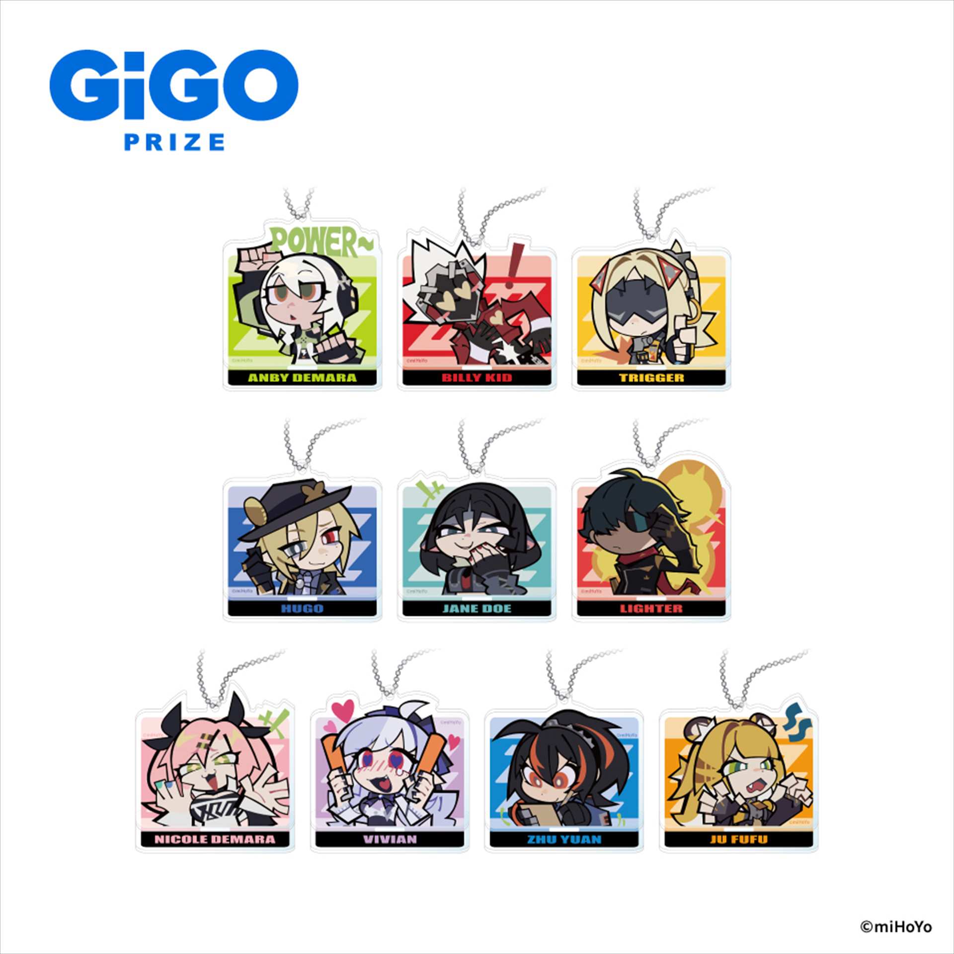 ゼンレスゾーンゼロ スタンド付きデフォルメアクリルボールチェーン～GiGO限定～