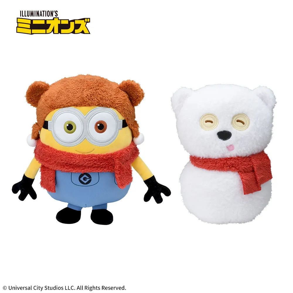 ミニオンLぬいぐるみ“ボブ&ゆきだるまティム”