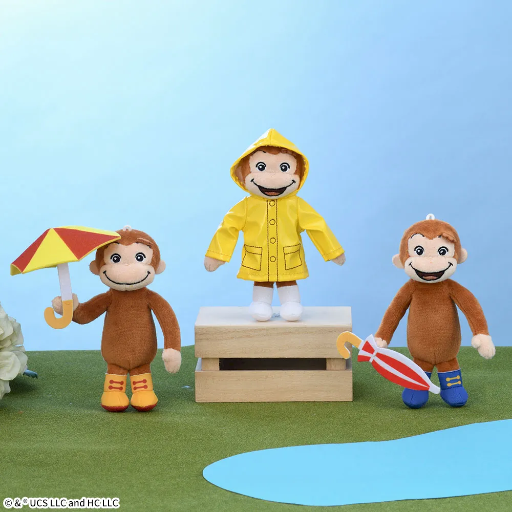 おさるのジョージマスコット雨の日