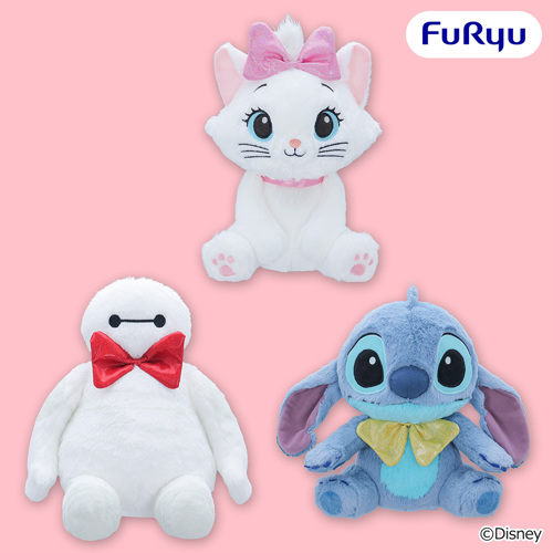 ディズニーキャラクター　キラキラリボンBIGぬいぐるみ