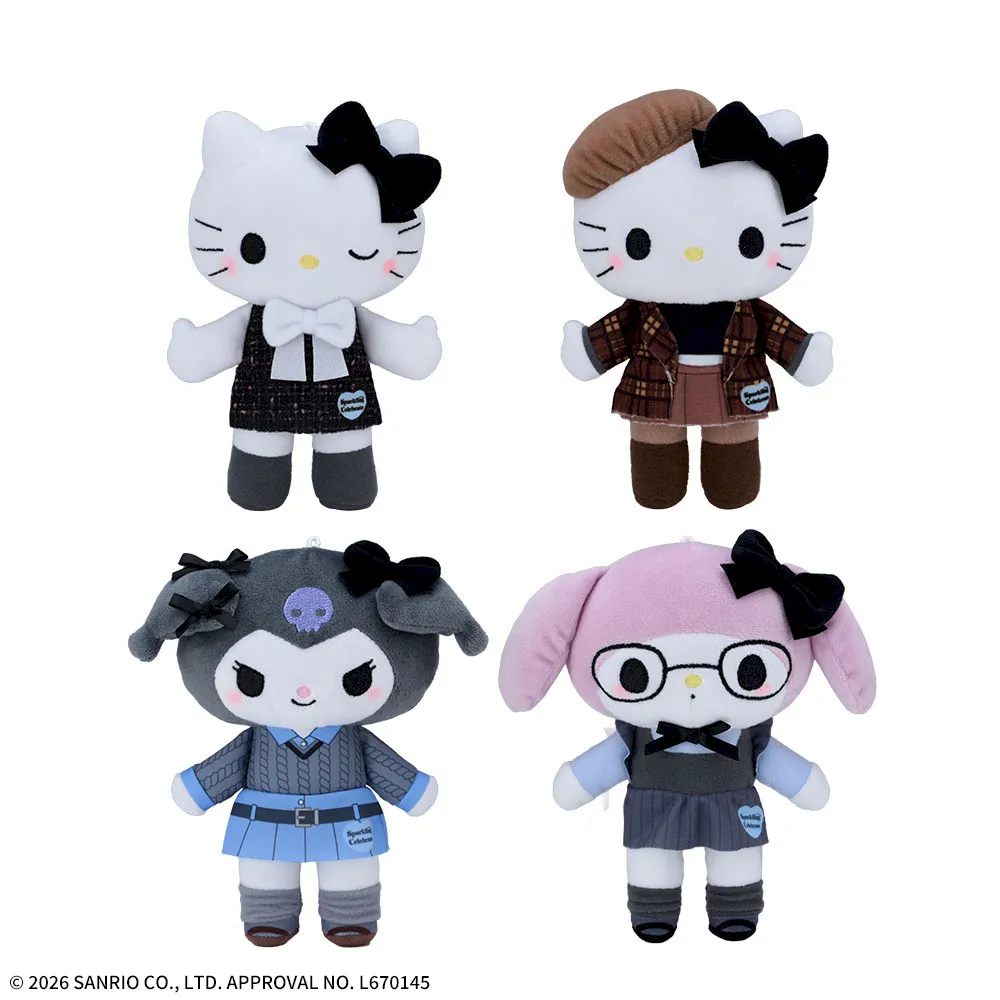 ゆるかわサンリオキャラクターズぬいぐるみ‐ハローキティ・クロミ・マイメロディ‐SparklingCelebrateあしながVer.