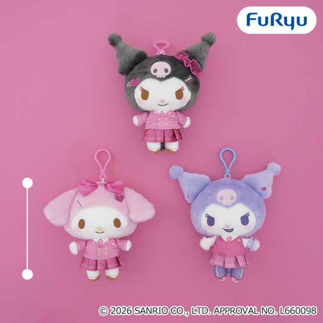 マイメロディ・クロミ くりっぴぃ ぬいぐるみ～エンジョイスクール～