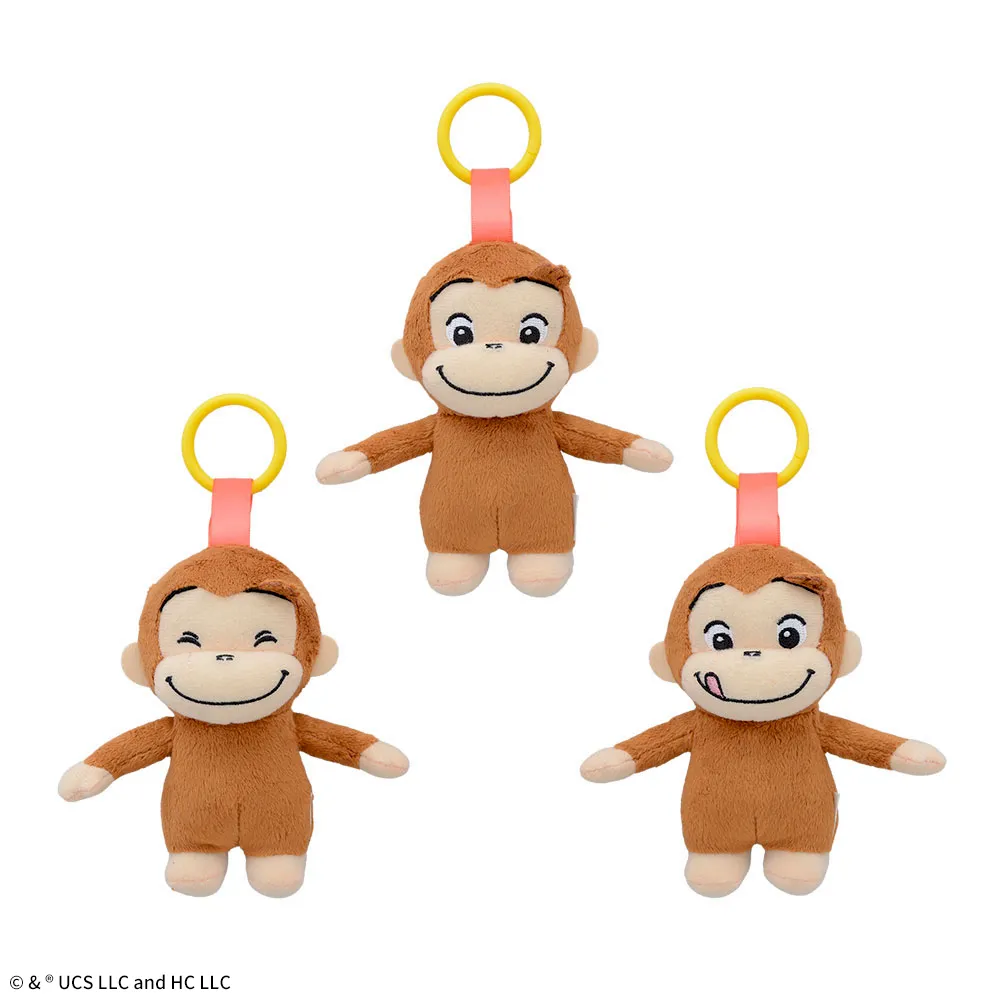 おさるのジョージぽってりカラビナ付マスコット