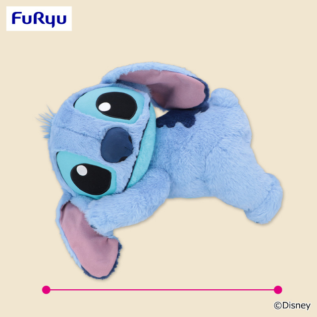 ディズニー　スティッチ 横向きおねんね V-BIGぬいぐるみ