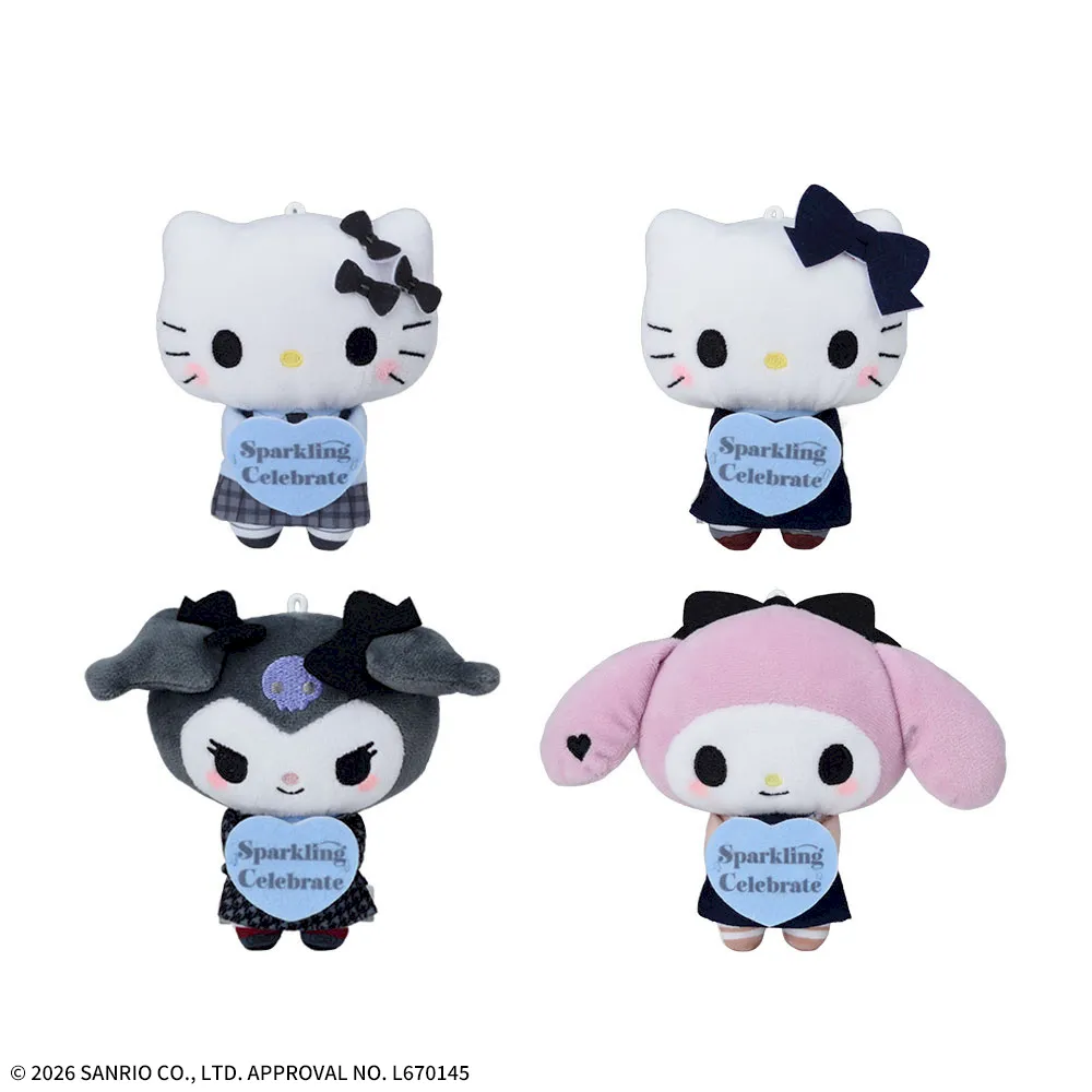 ゆるかわサンリオキャラクターズマスコット‐ハローキティ・クロミ・マイメロディ‐SparklingCelebrate