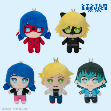 ミラキュラス レディバグ＆シャノワール デフォルメぬいぐるみ
