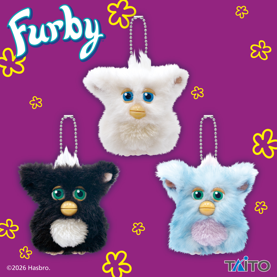 ファービー　レトロファービー　ぬいぐるみマスコット　ミルキーパンダ＆シュガースノー＆コットンキャンディ