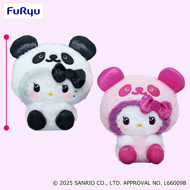 パンダ ハローキティ GIRAGIRA♡BIGぬいぐるみ