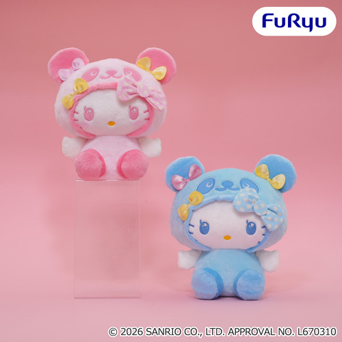 パンダ ハローキティ リボンがいっぱいBIGぬいぐるみ