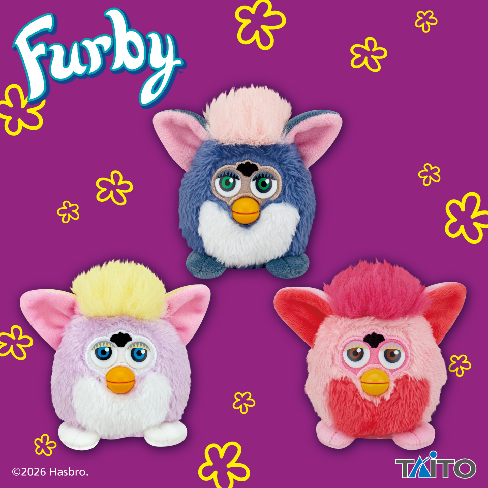 ファービー　レトロファービー　ぬいぐるみマスコット　スプリング＆エレファント＆ピンクフラミンゴ