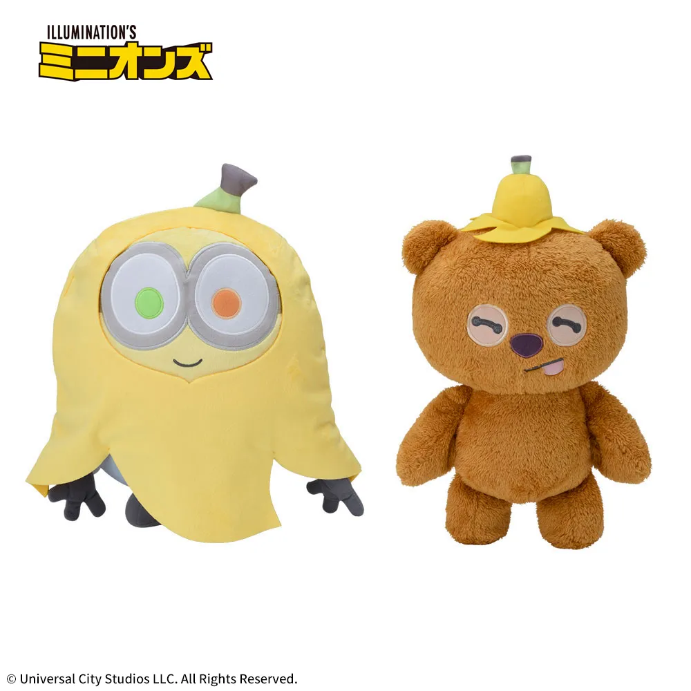 ミニオンLぬいぐるみ‐ボブ&ティム‐バナナ