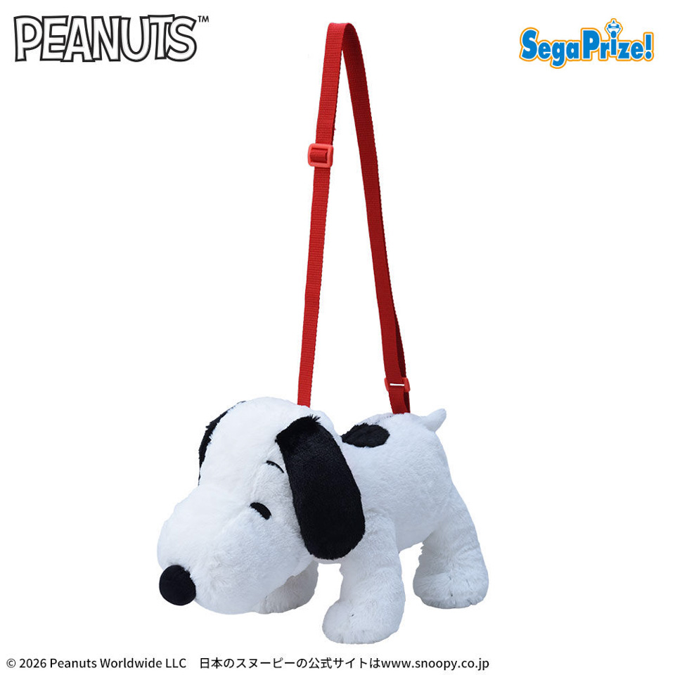 SNOOPY プラチナムザッカぬいぐるみショルダーバッグ おさんぽVer.