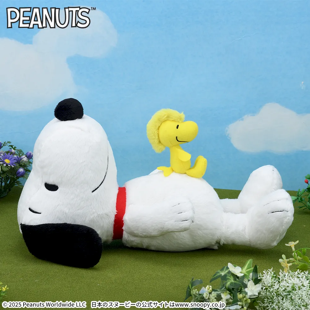 SNOOPY™Lぬいぐるみ“スヌーピー&ウッドストック”おなかVer.