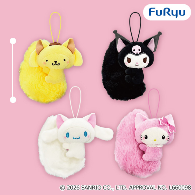 サンリオキャラクターズ 平成レトロふわふわしっぽマスコット