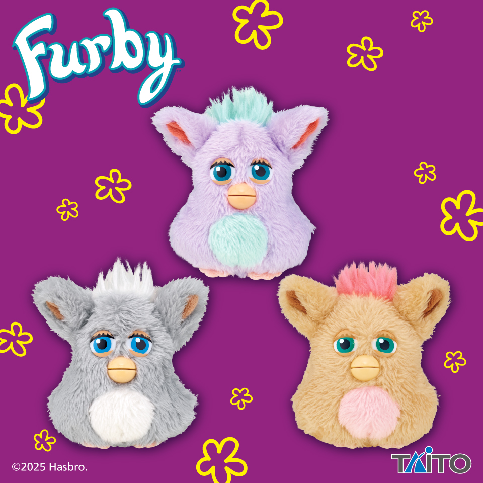 ファービー　レトロファービー　ぬいぐるみマスコット　クラウディピーチ＆グレープシクル＆モカベリー