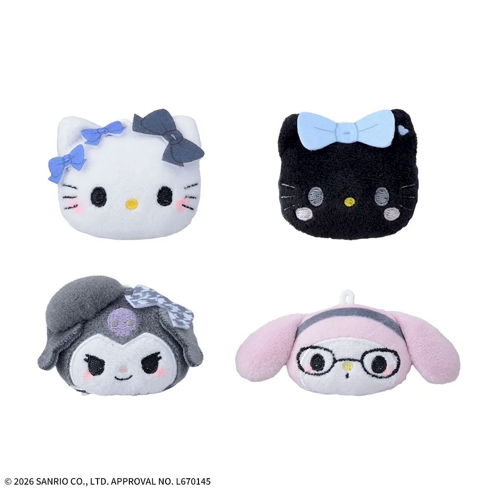 ゆるかわサンリオキャラクターズプチフェイスマスコット‐ハローキティ・クロミ・マイメロディ‐SparklingCelebrate