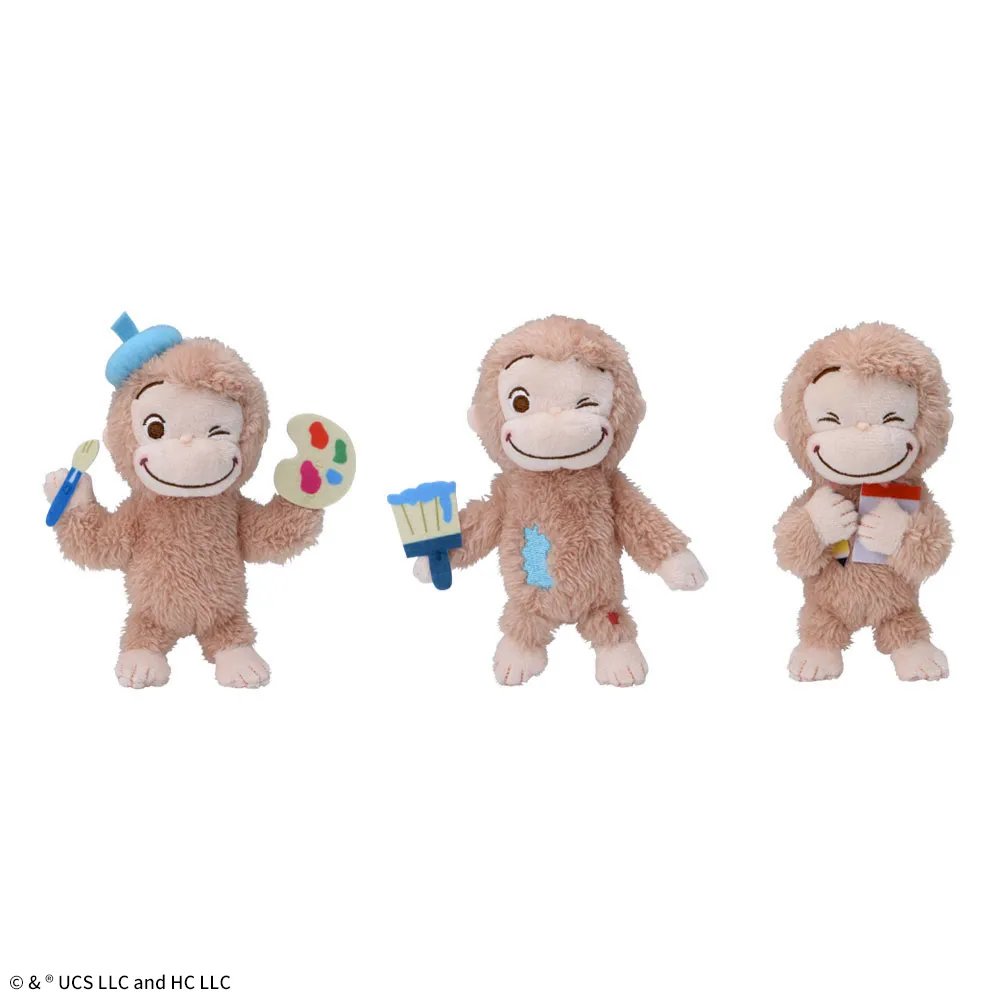 おさるのジョージ赤いほっぺマスコットおえかき