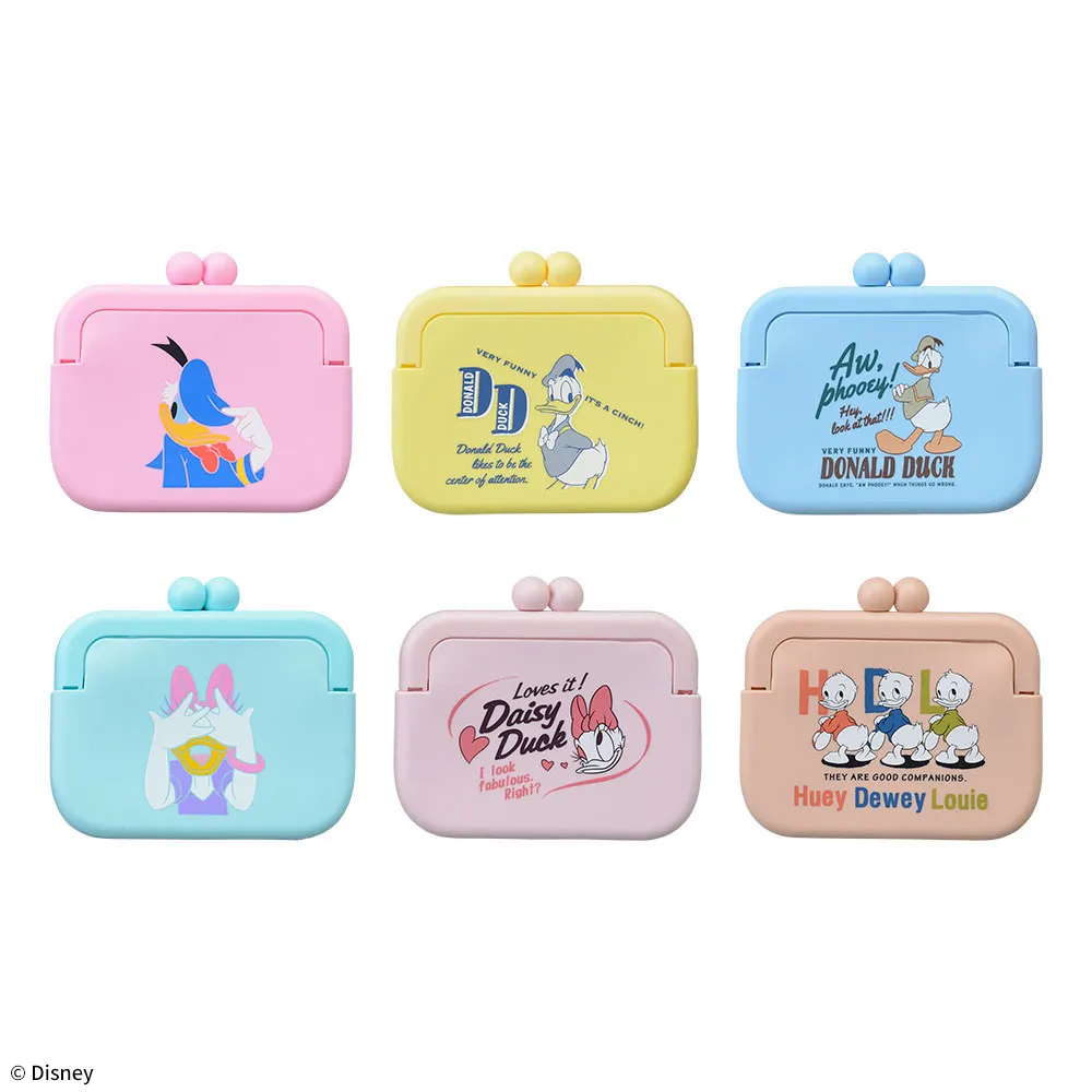 ダック・ファミリーとデイジーがま口シリコンポーチ