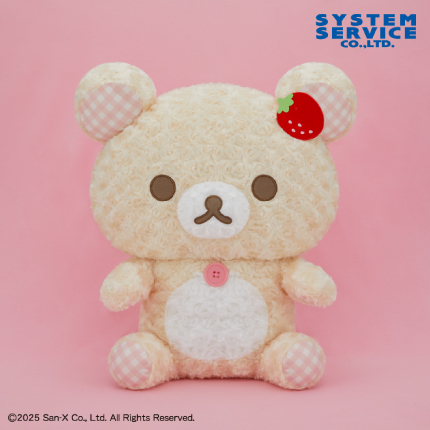 リラックマ パリのいちご ローズチェックぬいぐるみXL プレミアム コリラックマ