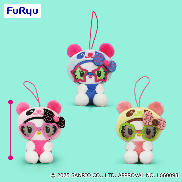 パンダ ハローキティ レトロサングラスマスコット
