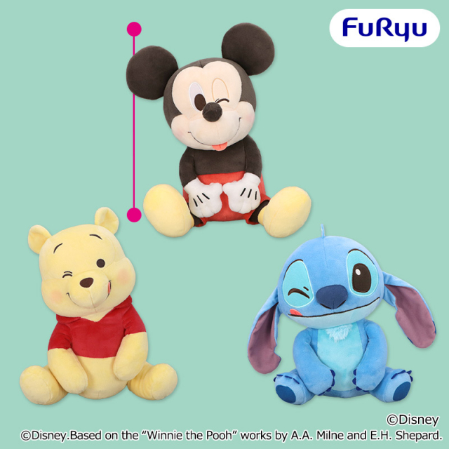 ディズニーキャラクター こてっとぺったん 舌ぺろウィンクBIGぬいぐるみ