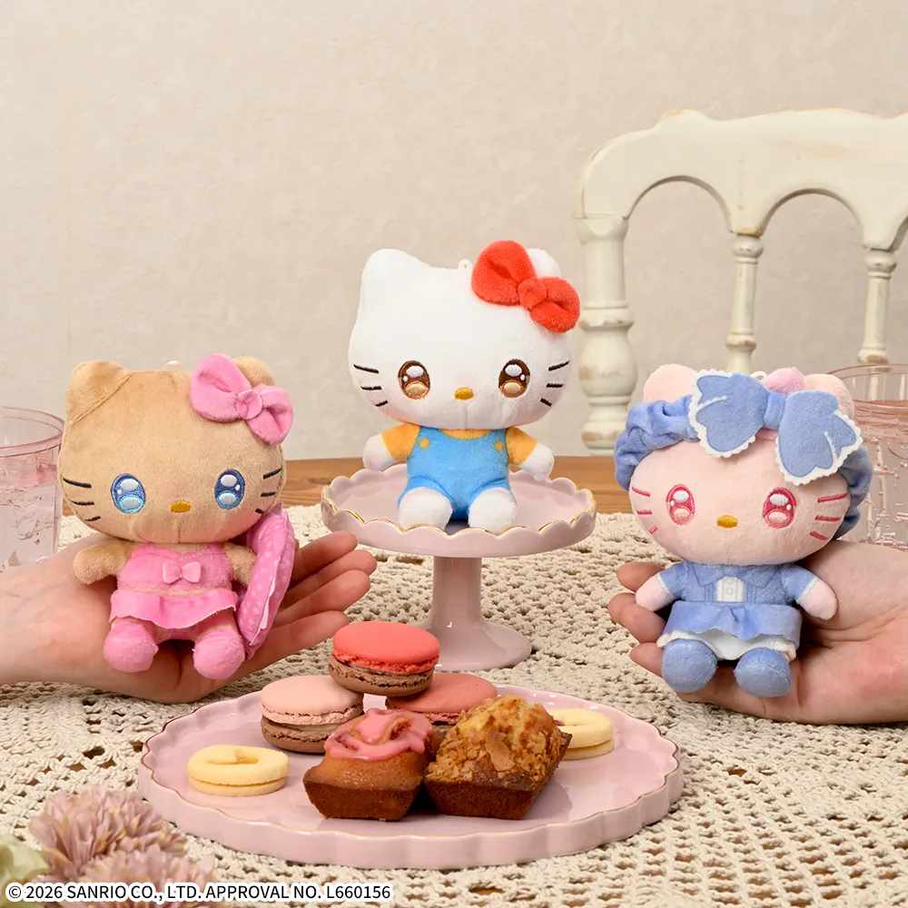 ゆるかわサンリオキャラクターズあいぬいミニぬいぐるみ“ハローキティ”