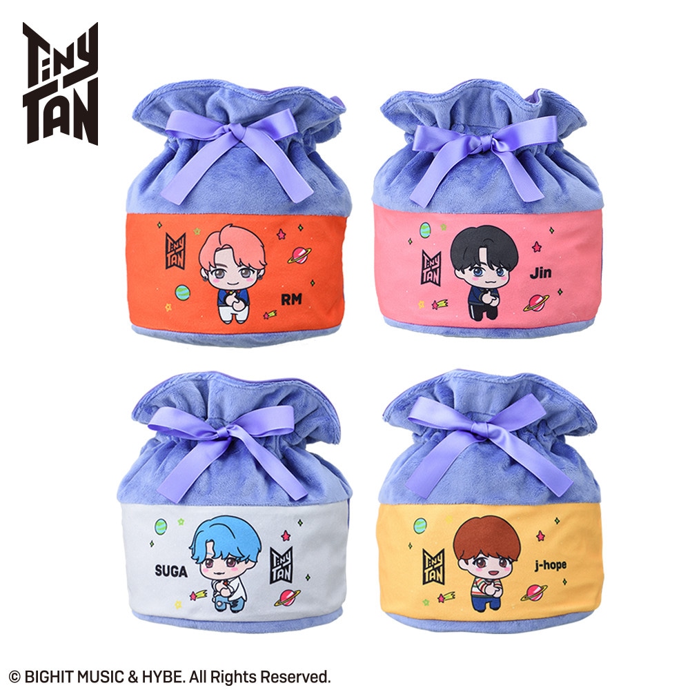 TinyTAN　ふわふわ巾着ポーチ～DNA～“RM&Jin&SUGA&j-hope”