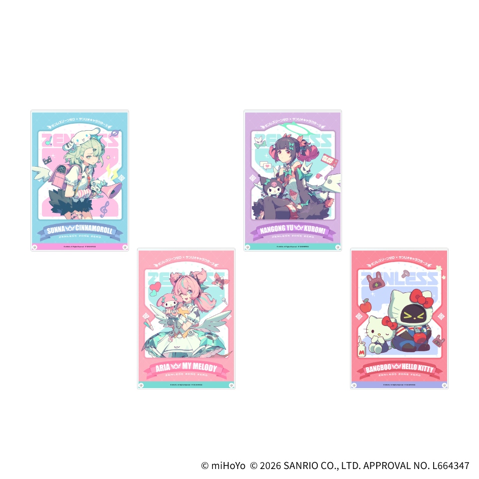 ゼンレスゾーンゼロ×サンリオキャラクターズ アクリルアートパネル～GiGO限定～