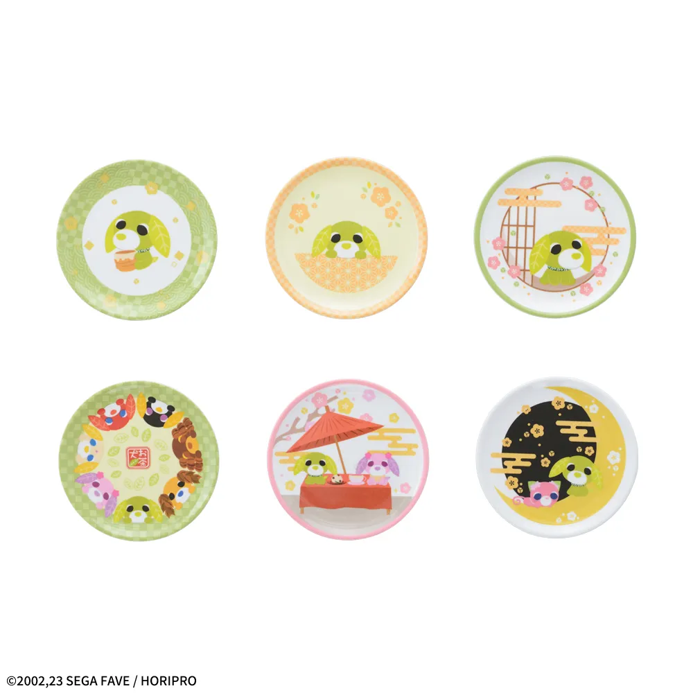 お茶犬プラチナムザッカメラミン豆皿3枚セット