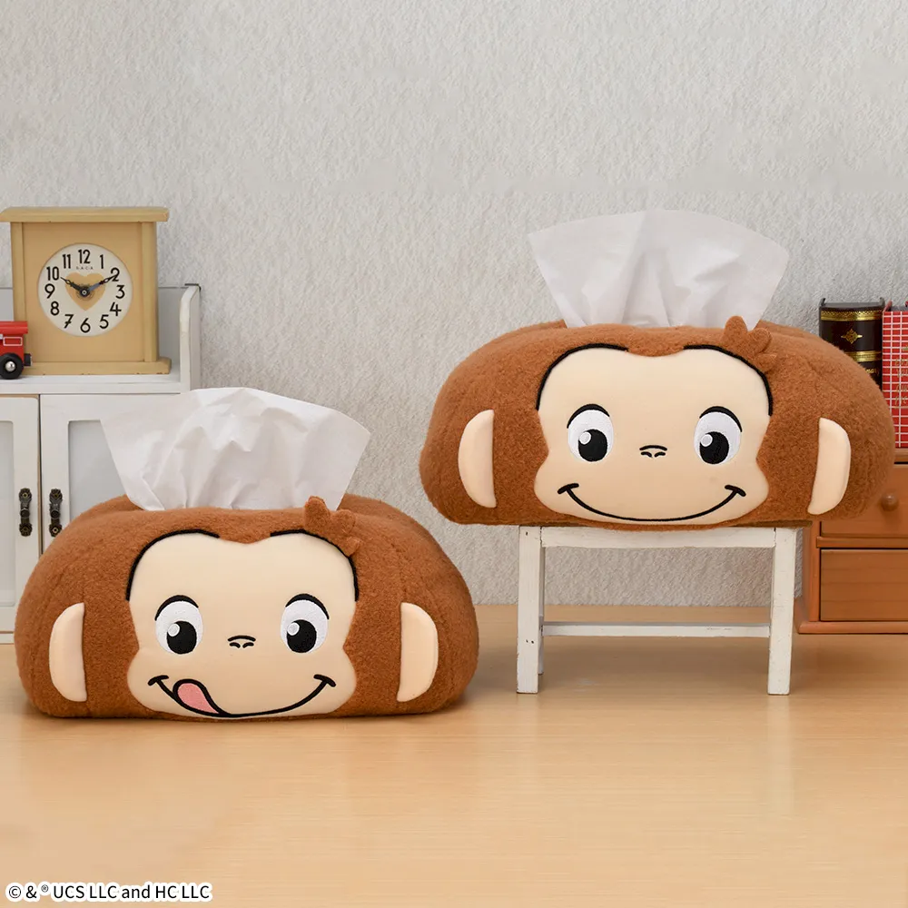 おさるのジョージ　プラチナムザッカフェイスティッシュボックスカバー