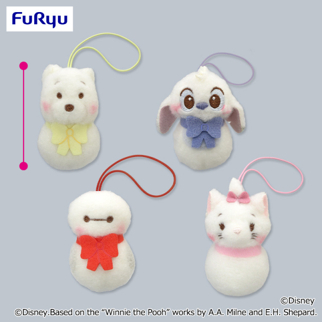 ディズニーキャラクター ミルキーボアプチ　雪だるまマスコット