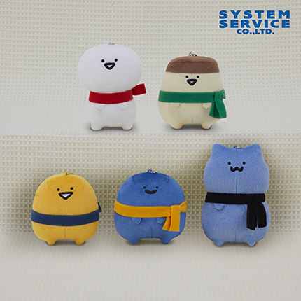 お文具といっしょ ボールチェーン付きマフラーぬいぐるみ