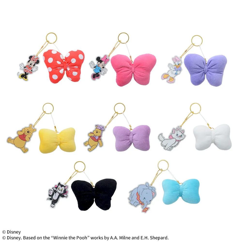 ディズニーキャラクターアクリルキーホルダー付マスコットRIBBON!RIBBON!
