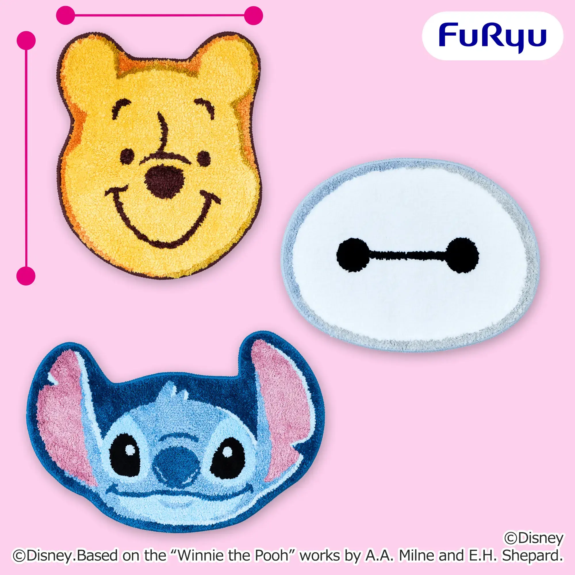 ディズニーキャラクター フェイス タフトマット