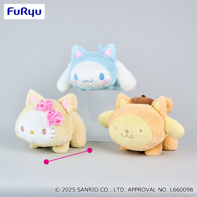 サンリオキャラクターズ にゃんぐるみBIGぬいぐるみ～チャーミーキティ・シナモロール・ポムポムプリン～