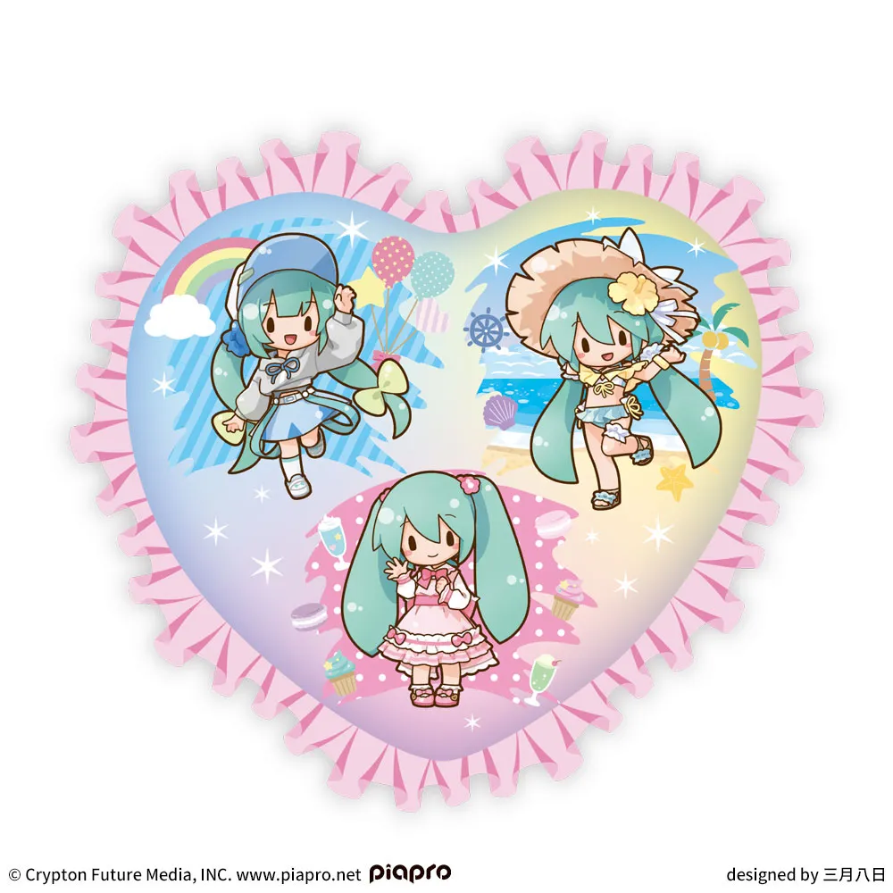 初音ミクシリーズふわぷちプラチナムザッカハート型クッション“初音ミク”
