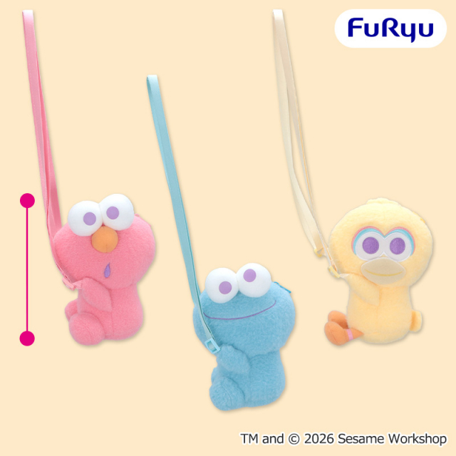 セサミストリート ふわふわだきつきポシェット