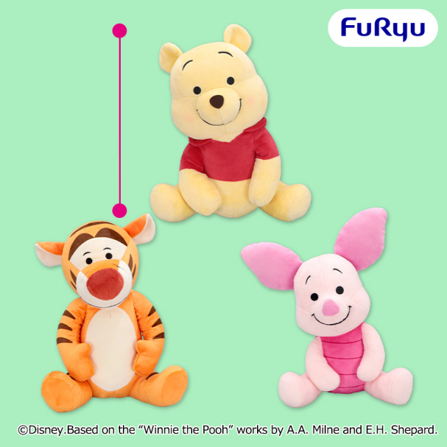 くまのプーさん こてっとぺったん BIGぬいぐるみ～くまのプーさん・ティガー・ピグレット～