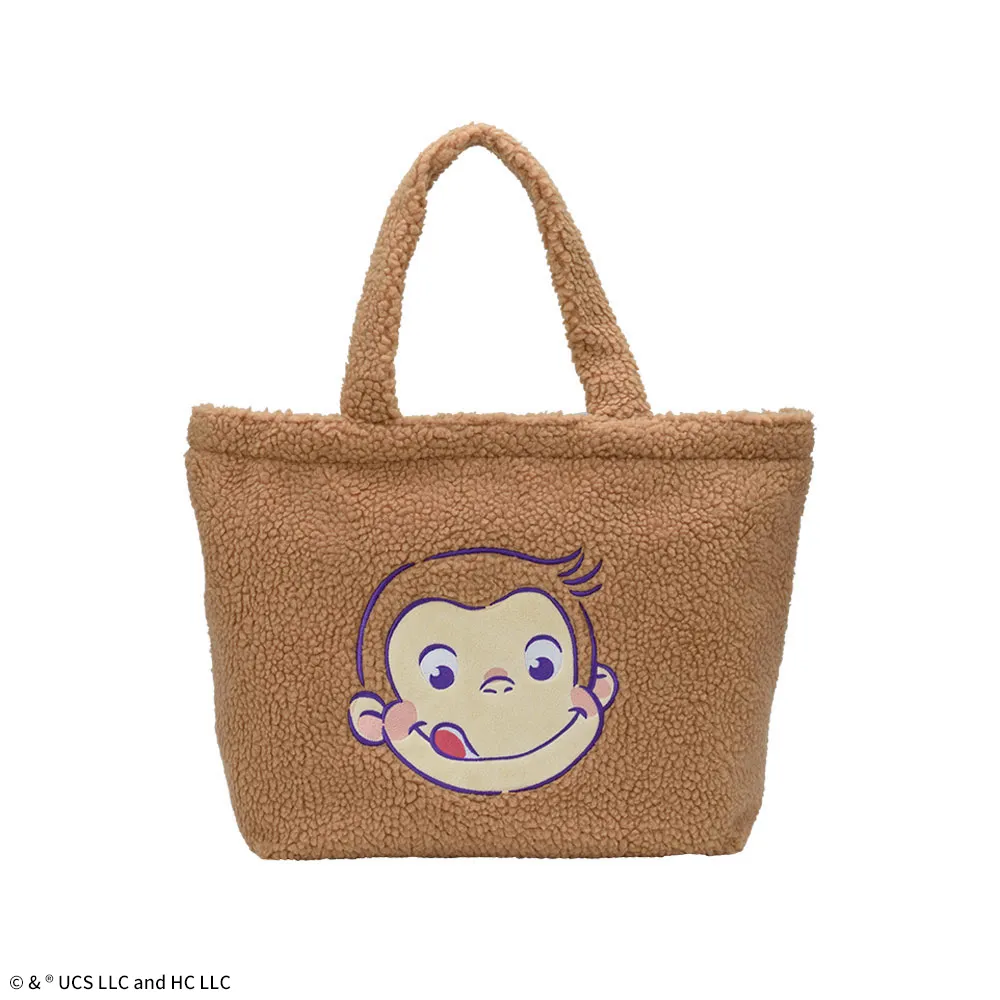 おさるのジョージプラチナムザッカもこもこビッグトートバッグ