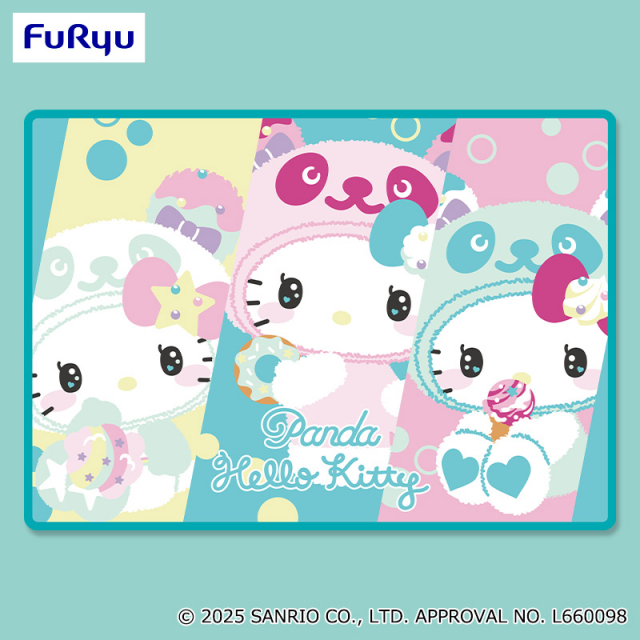 パンダ ハローキティ ゆめかわミントカラー ブランケット