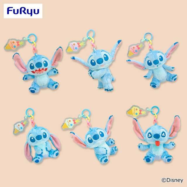 ディズニー　スティッチ カラフルアイス アクリルチャーム付きマスコット