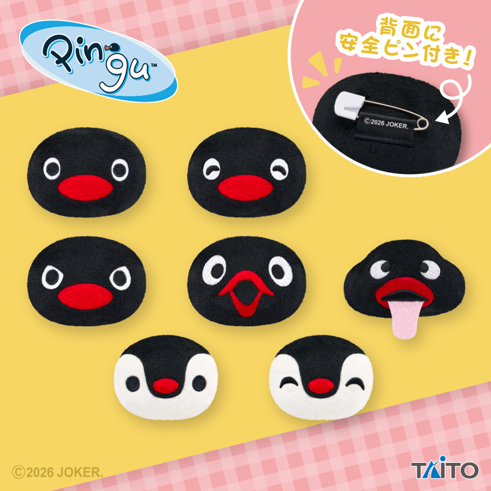 ピングー　百面相フェイスバッジ　ピングー&ピンガ